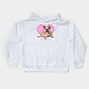 Bulldog Valentine Kids Hoodie